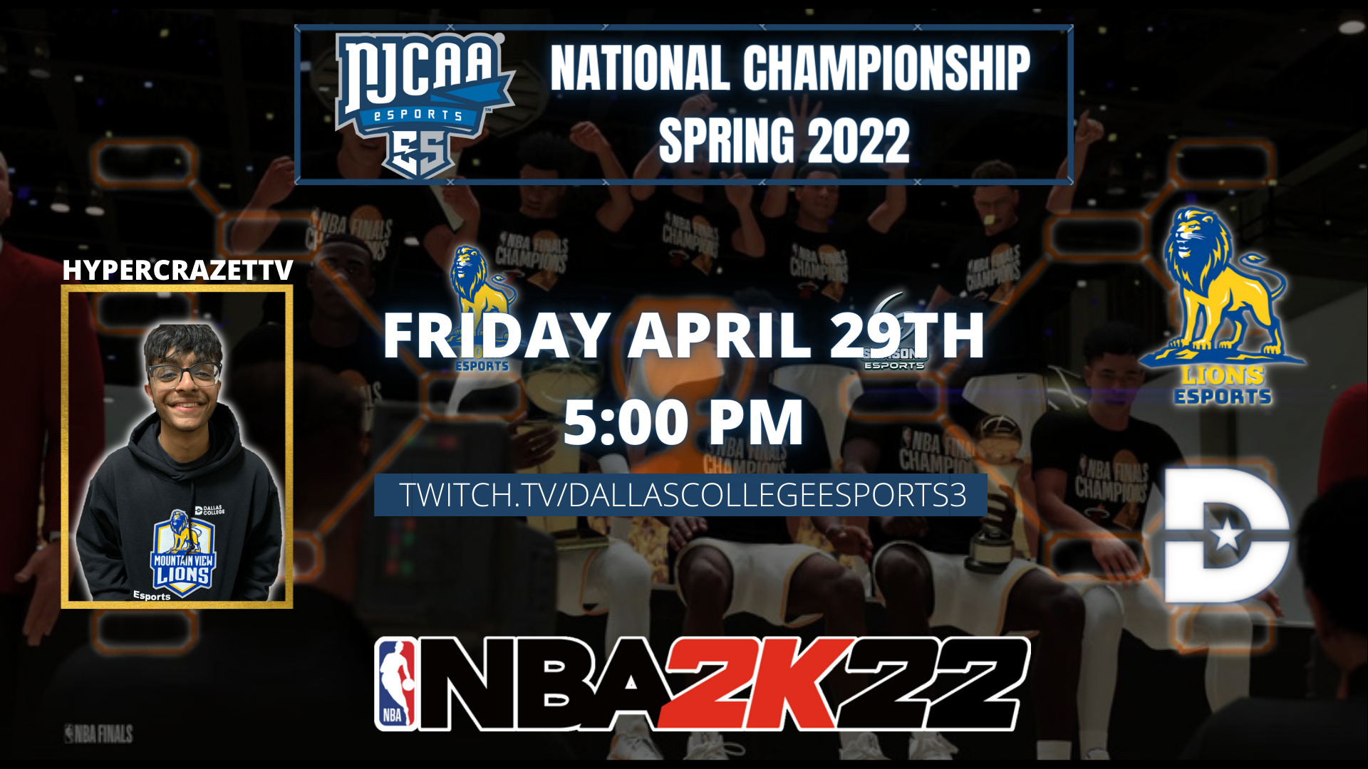 The Mountain View Lions Are Headed To The NJCAAE NBA 2K Spring Finals!